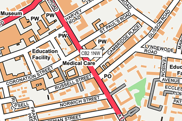 CB2 1NW map - OS OpenMap – Local (Ordnance Survey)