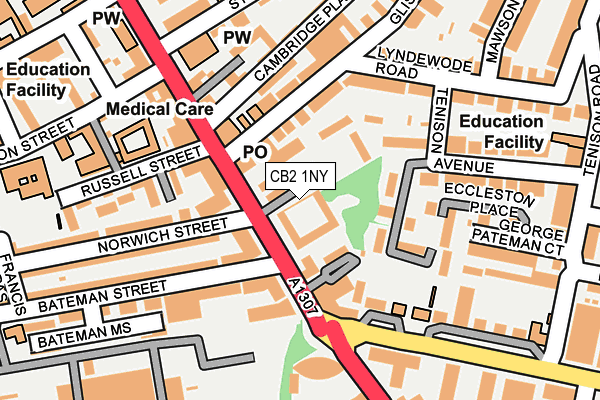 CB2 1NY map - OS OpenMap – Local (Ordnance Survey)