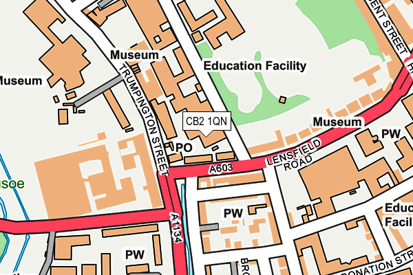 CB2 1QN map - OS OpenMap – Local (Ordnance Survey)