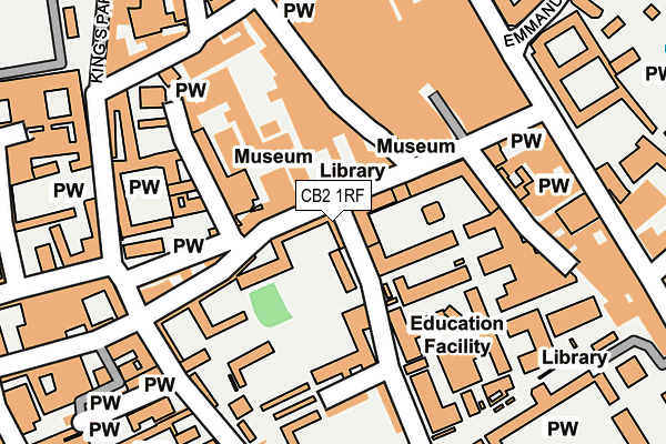 CB2 1RF map - OS OpenMap – Local (Ordnance Survey)