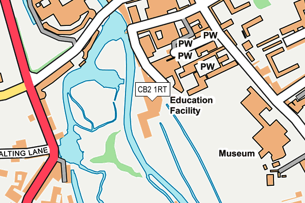 CB2 1RT map - OS OpenMap – Local (Ordnance Survey)