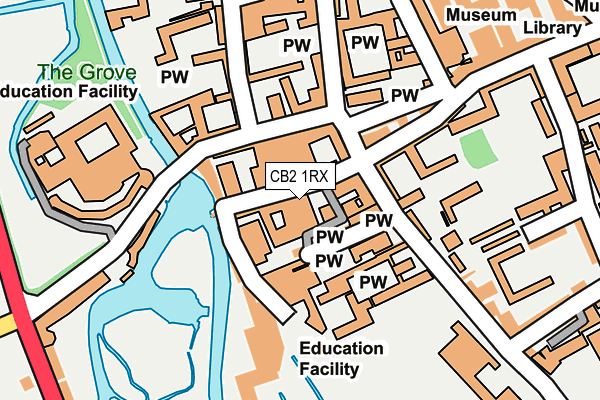 CB2 1RX map - OS OpenMap – Local (Ordnance Survey)