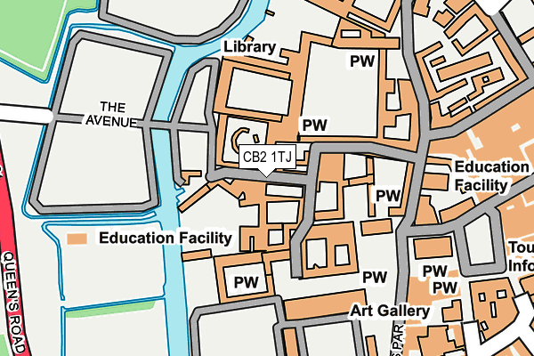 CB2 1TJ map - OS OpenMap – Local (Ordnance Survey)