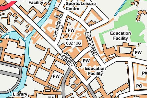 CB2 1UG map - OS OpenMap – Local (Ordnance Survey)