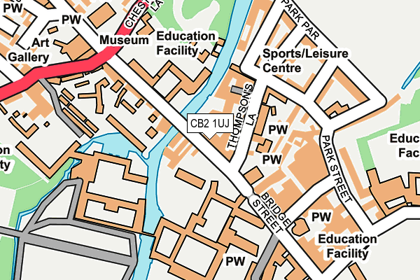 CB2 1UJ map - OS OpenMap – Local (Ordnance Survey)