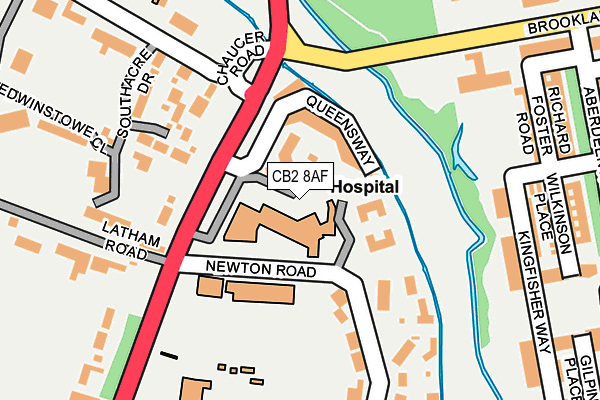 CB2 8AF map - OS OpenMap – Local (Ordnance Survey)