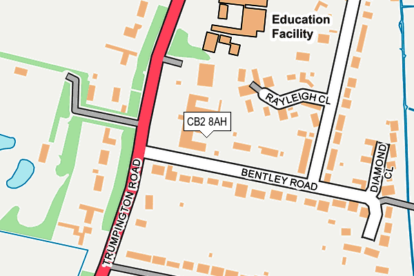 CB2 8AH map - OS OpenMap – Local (Ordnance Survey)