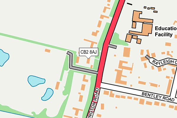 CB2 8AJ map - OS OpenMap – Local (Ordnance Survey)