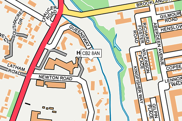 CB2 8AN map - OS OpenMap – Local (Ordnance Survey)