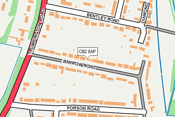 CB2 8AP map - OS OpenMap – Local (Ordnance Survey)