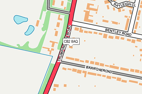 CB2 8AQ map - OS OpenMap – Local (Ordnance Survey)