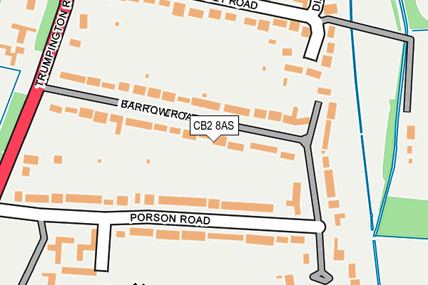 CB2 8AS map - OS OpenMap – Local (Ordnance Survey)