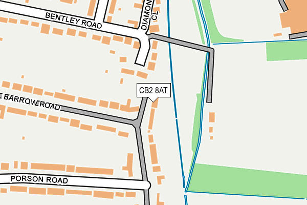 CB2 8AT map - OS OpenMap – Local (Ordnance Survey)