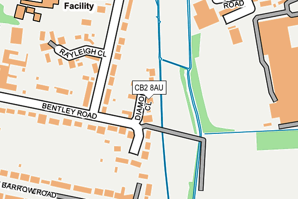 CB2 8AU map - OS OpenMap – Local (Ordnance Survey)