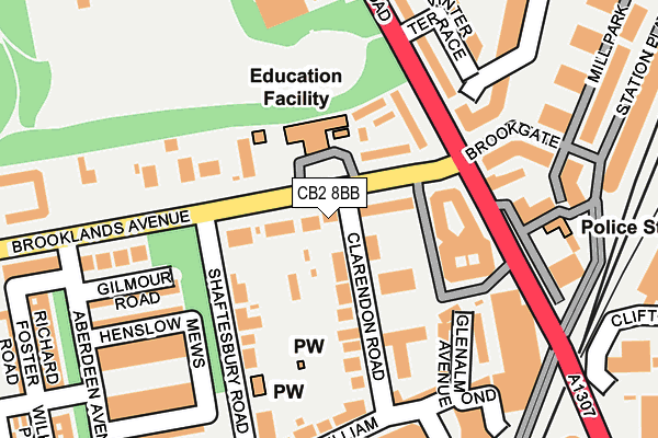 CB2 8BB map - OS OpenMap – Local (Ordnance Survey)