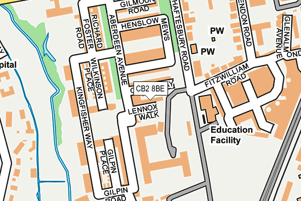 CB2 8BE map - OS OpenMap – Local (Ordnance Survey)