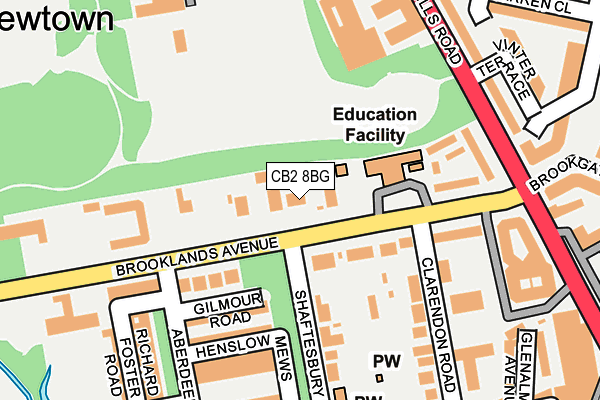 CB2 8BG map - OS OpenMap – Local (Ordnance Survey)