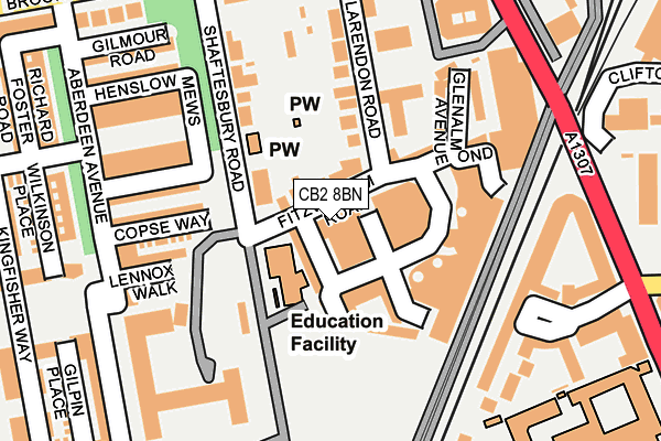 CB2 8BN map - OS OpenMap – Local (Ordnance Survey)