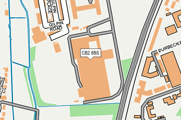 CB2 8BS map - OS OpenMap – Local (Ordnance Survey)