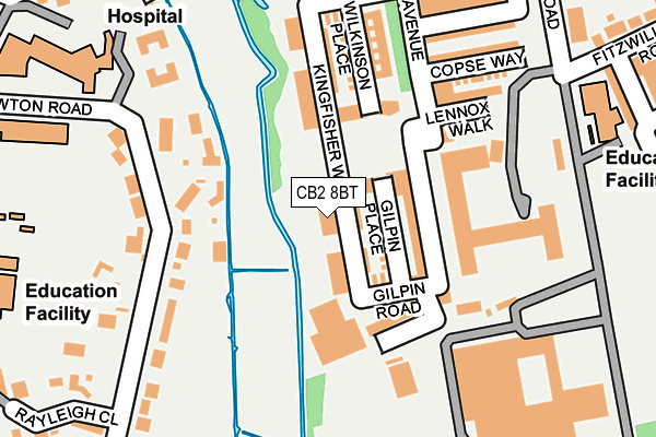 CB2 8BT map - OS OpenMap – Local (Ordnance Survey)