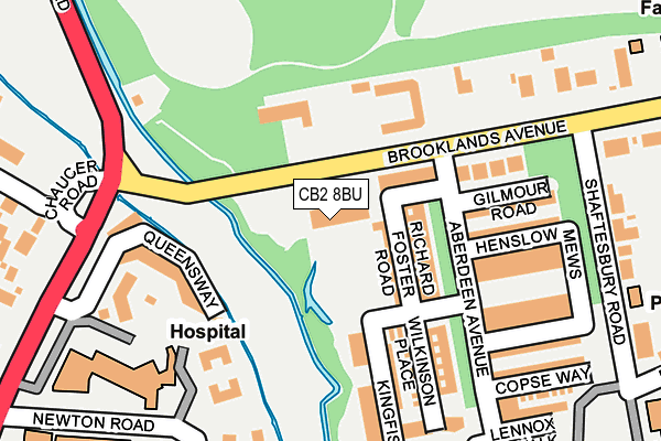 CB2 8BU map - OS OpenMap – Local (Ordnance Survey)