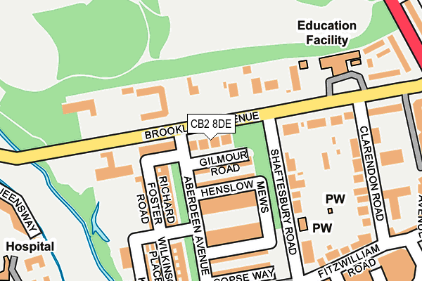 CB2 8DE map - OS OpenMap – Local (Ordnance Survey)