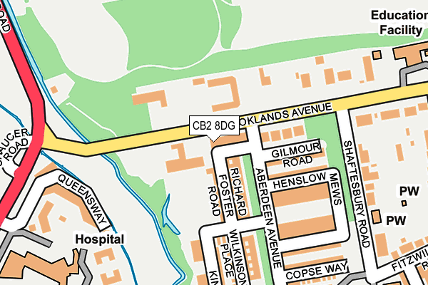 CB2 8DG map - OS OpenMap – Local (Ordnance Survey)