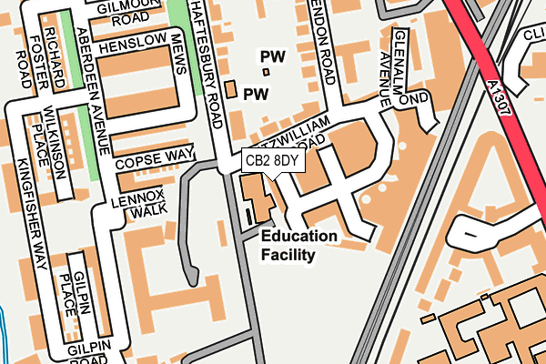 CB2 8DY map - OS OpenMap – Local (Ordnance Survey)