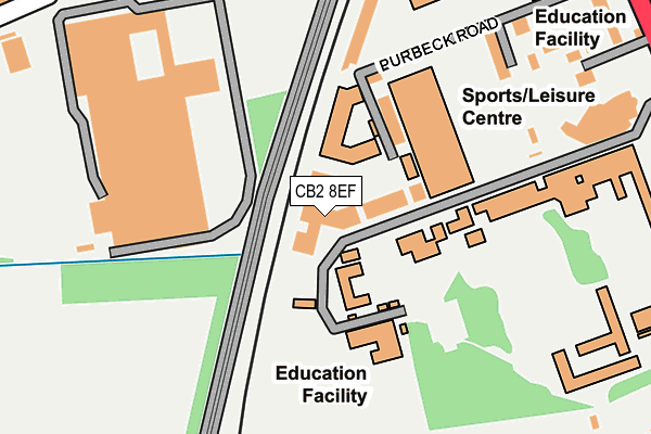 CB2 8EF map - OS OpenMap – Local (Ordnance Survey)