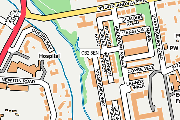 CB2 8EN map - OS OpenMap – Local (Ordnance Survey)