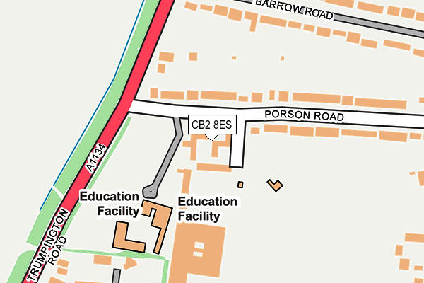 CB2 8ES map - OS OpenMap – Local (Ordnance Survey)