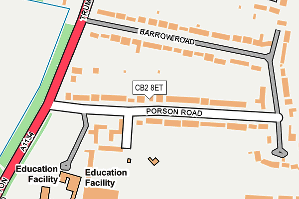 CB2 8ET map - OS OpenMap – Local (Ordnance Survey)