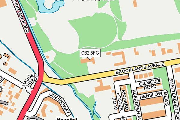 CB2 8FG map - OS OpenMap – Local (Ordnance Survey)