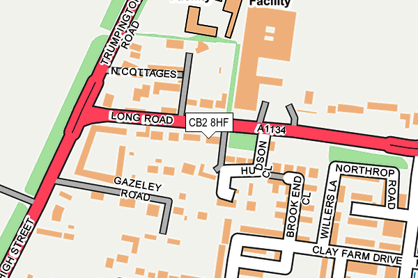 CB2 8HF map - OS OpenMap – Local (Ordnance Survey)