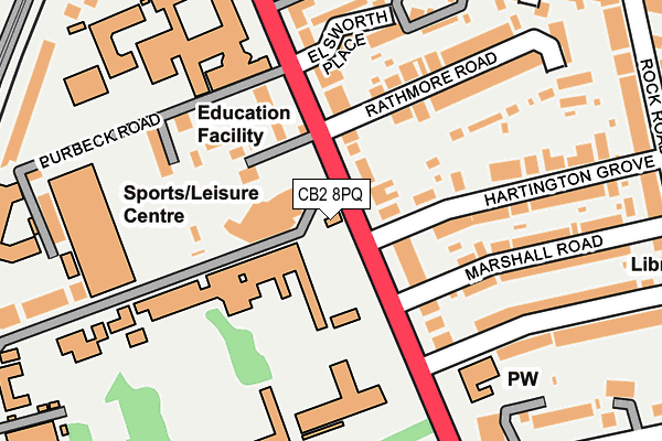 CB2 8PQ map - OS OpenMap – Local (Ordnance Survey)