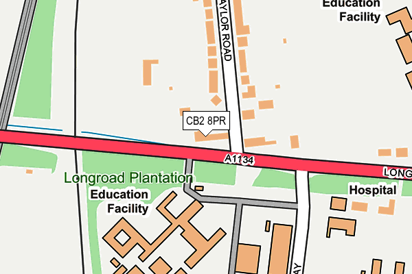 CB2 8PR map - OS OpenMap – Local (Ordnance Survey)