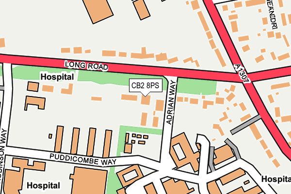 CB2 8PS map - OS OpenMap – Local (Ordnance Survey)