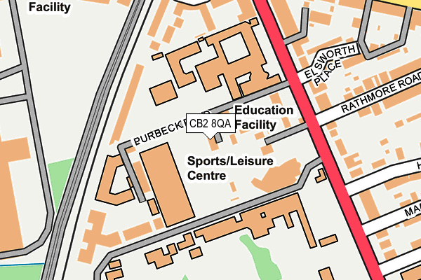 CB2 8QA map - OS OpenMap – Local (Ordnance Survey)