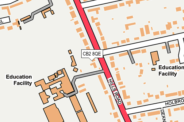 CB2 8QE map - OS OpenMap – Local (Ordnance Survey)