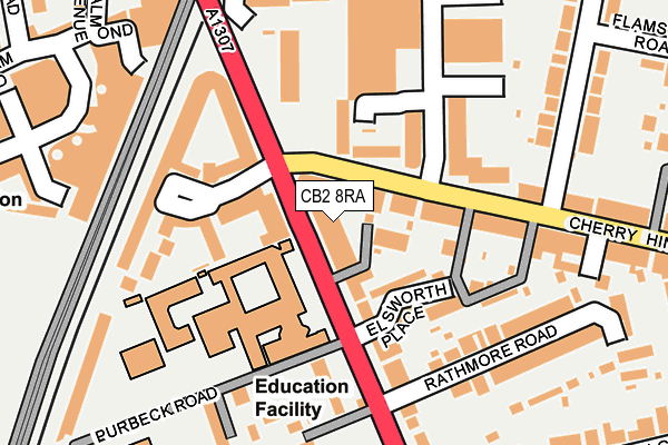 CB2 8RA map - OS OpenMap – Local (Ordnance Survey)