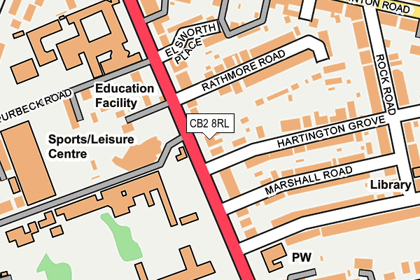 CB2 8RL map - OS OpenMap – Local (Ordnance Survey)