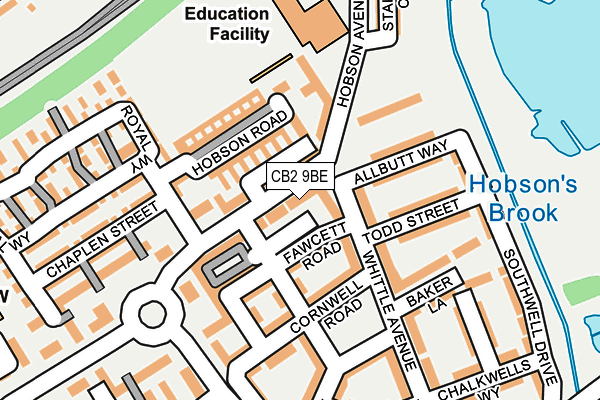 CB2 9BE map - OS OpenMap – Local (Ordnance Survey)