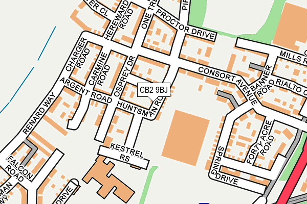 CB2 9BJ map - OS OpenMap – Local (Ordnance Survey)
