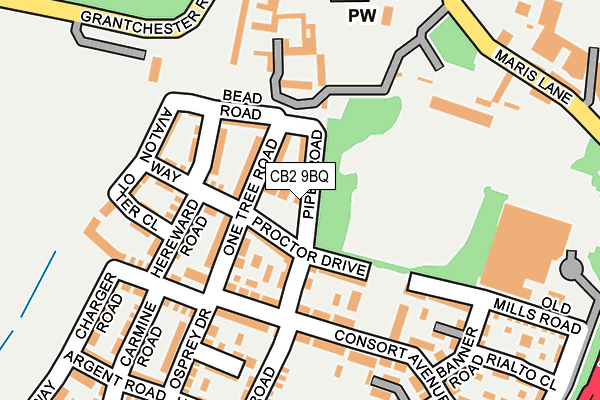 CB2 9BQ map - OS OpenMap – Local (Ordnance Survey)