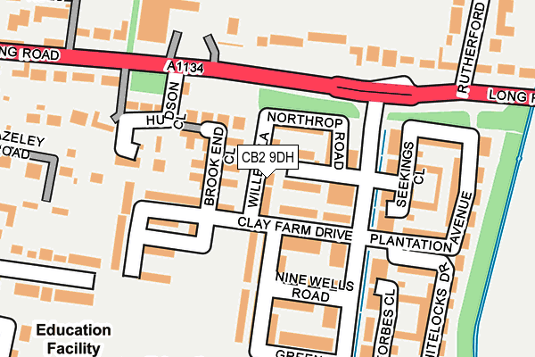 CB2 9DH map - OS OpenMap – Local (Ordnance Survey)