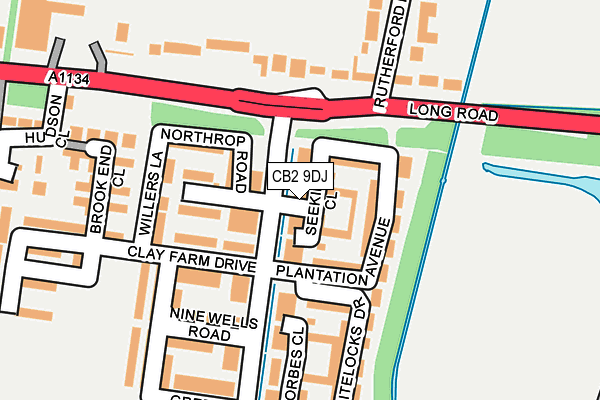 CB2 9DJ map - OS OpenMap – Local (Ordnance Survey)