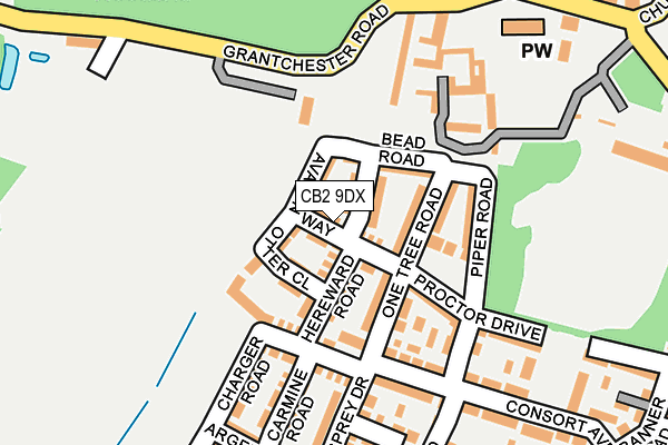 CB2 9DX map - OS OpenMap – Local (Ordnance Survey)