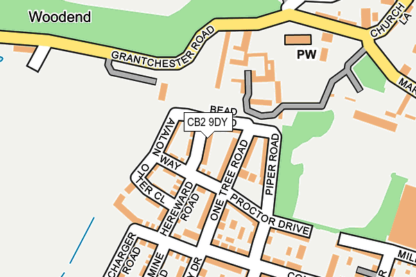CB2 9DY map - OS OpenMap – Local (Ordnance Survey)