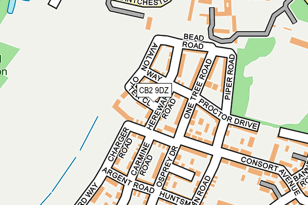 CB2 9DZ map - OS OpenMap – Local (Ordnance Survey)