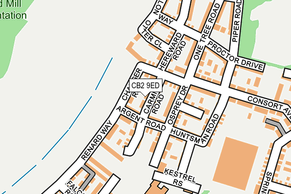 CB2 9ED map - OS OpenMap – Local (Ordnance Survey)